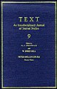 TEXT: An Interdisciplinary Annual of Textual Studies, Volume 9 - David C. Greetham, David C. Greetham