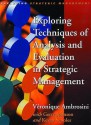 Exploring Techniques Of Analysis And Evaluation In Strategic Management - Veronique Ambrosini, Kevan Scholes, Gerry Johnson, Vřonique Ambrosini