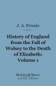 History of England from the Fall of Wolsey to the Death of Elizabeth, Volume 1 (Barnes & Noble Digital Library) - James Anthony Froude