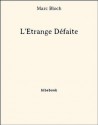 L'etrange defaite - Marc Bloch