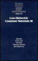 Low-Dielectric Constant Materials III: Volume 476 (MRS Proceedings) - Carlye Case, Wendi Lee, P. Kohl, T. Kikkawa