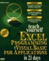 Teach Yourself Excel Programming With Visual Basic For Applications In 21 Days - Matthew Harris