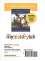 MyHistoryLab with Pearson eText Student Access Code Card for The American Journey Volume 1 (standalone) - David H. Goldfield, Carl E. Abbott, Virginia Dejohn Anderson, Jo Ann E. Argersinger, Peter H. Argersinger, William M. Barney, Robert M. Weir