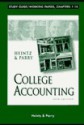 College Accounting: Study Guide/Working Papers, Chapters 1-10 - James A. Heintz, Robert W. Parry Jr.