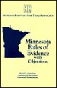 Minnesota State Rules of Evidence with Objections - Anthony J. Bocchino, David A. Sonenshein, John O. Sonsteng