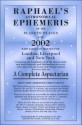 Raphael's Astronomical Ephemeris of the Planets' Places for 2002 - Foulsham Books