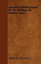 Annotated Bibliography of the Writings of William James - Ralph Barton Perry