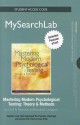 Mysearchlab with Pearson Etext -- Standalone Access Card -- For Mastering Modern Psychological Testing: Theory & Methods - Cecil R. Reynolds, Ronald B. Livingston