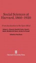 Social Sciences at Harvard, 1860-1920 - Paul Buck, Robert L Church