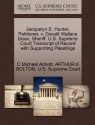 Jacquelyn E. Hunter, Petitioner, v. Gerald Wallace Dean, Sheriff. U.S. Supreme Court Transcript of Record with Supporting Pleadings - C Michael Abbott, ARTHUR K BOLTON, U.S. Supreme Court