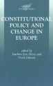 Constitutional Policy and Change in Europe - Joachim Jens Hesse