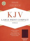 KJV Large Print Compact Bible, Burgundy Bonded Leather with Snap Flap - Holman Bible Publisher