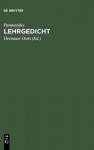 Lehrgedicht - Parmenides, Hermann Diels