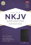 NKJV Super Giant Print Reference Bible, Black Bonded Leather Indexed - Holman Bible Publisher