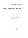 On Quality in Art - Jakob Rosenberg