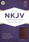 NKJV Super Giant Print Reference Bible, Burgundy Bonded Leather Indexed - Holman Bible Publisher