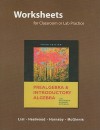 Worksheets for Classroom or Lab Practice for Prealgebra and Introductory Algebra - Margaret L. Lial, Diana L. Hestwood, John Hornsby, Terry McGinnis