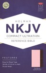 NKJV Compact Ultrathin Bible, Pink/Brown LeatherTouch - Holman Bible Publisher