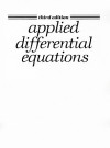 Applied Differential Equations - Murray R. Spiegel