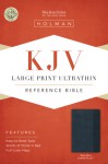 KJV Large Print Ultrathin Reference Bible, Slate Blue LeatherTouch - Holman Bible Publisher