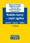 Kodeks karny - część ogólna Pytania. Kazusy. Tablice - Małgorzata Gałązka, Radosław G. Hałas, Sławomir Hypś, Damian Szeleszczuk, Krzysztof Wiak