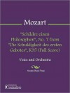 "Schildre einen Philosophen", No. 7 from "Die Schuldigkeit des ersten Gebotes", K35 (Full Score) - Wolfgang Amadeus Mozart