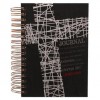 Journal Wirebound Large Black W/White Cross - Christian Art Gifts