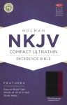 NKJV Compact Ultrathin Bible, Black/Burgundy LeatherTouch - Holman Bible Publisher