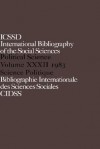 Ibss: Political Science: 1983 Volume 32 - International Committe for Social Scienc, C. International, International Committee for Social Scien