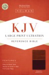 KJV Large Print Ultrathin Reference Bible, Brown/Tan LeatherTouch - Holman Bible Publisher