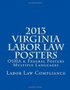 2013 Virginia Labor Law Posters: OSHA & Federal Posters - Multiple Languages - Labor Law Compliance