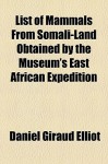 List of Mammals from Somali-Land Obtained by the Museum's East African Expedition - Daniel Giraud Elliot