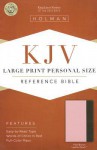 KJV Large Print Personal Size Reference Bible, Pink/Brown LeatherTouch - Holman Bible Publisher