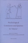 Psychological Comments and Queries - J.R. Kantor