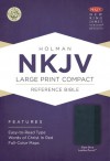 NKJV Large Print Compact Reference Bible, Slate Blue LeatherTouch - Holman Bible Publisher