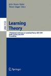 Learning Theory: 17th Annual Conference on Learning Theory, Colt 2004, Banff, Canada, July 1-4, 2004, Proceedings - J. Shawe-Taylor, John Shawe-Taylor, J. Shawe-Taylor