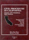 Civil Pocedure In California: State And Federal, 2003 Edition (American Casebook Series) - Mary Kay Kane, David I. Levine