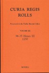 Curia Regis Rolls Preserved in the Public Record Office XX (34-35 Henry III) (1250) - David Crook