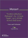 "Trostlos schluchzet Philomele", No. 12 from "Zaide", Act 2, K336b (K344) (Full Score) - Wolfgang Amadeus Mozart