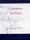 Literature for Voice: An Index to Songs in Collections, 1985-2000 - Thomas Goleeke