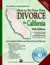 How to Do Your Own Divorce in California: Out-Of-Court Divorce, a Complete Kit - Ed Sherman