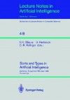 Sorts and Types in Artificial Intelligence: Workshop, Eringerfeld, Frg, April 24-26, 1989. Proceedings - Karl H. Bldsius, Ulrich Hedtstück, Claus-Rainer Rollinger, Karl H. Bldsius