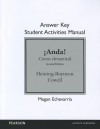 Anda! Curso Elemental: Answer Key Student Activities Manual - Audrey L. Heining-Boynton, Glynis S. Cowell