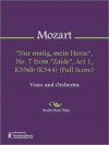 "Nur mutig, mein Herze", No. 7 from "Zaide", Act 1, K336b (K344) (Full Score) - Wolfgang Amadeus Mozart