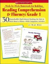 Week-by-Week Homework for Building Reading Comprehension & Fluency: Grade 1 (Week-by-Week Homework For Building Reading Comprehension and Fluency) - Mary Rose