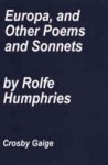 Europa and Other Poems and Sonnets - Rolfe Humphries