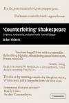 'Counterfeiting' Shakespeare: Evidence, Authorship and John Ford's Funerall Elegye - Brian Vickers