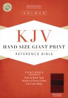 KJV Hand Size Giant Print Reference Bible, Mahogany LeatherTouch Indexed - B&H Editorial Staff