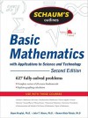 Schaum's Outline of Basic Mathematics with Applications to Science and Technology, 2ed (Schaum's Outline Series) - Haym Kruglak, John Moore, Ramon Mata-Toledo