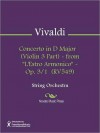 Concerto in D Major (Violin 3 Part) - from "L'Estro Armonico" - Op. 3/1 (RV549) - Antonio Lucio Vivaldi